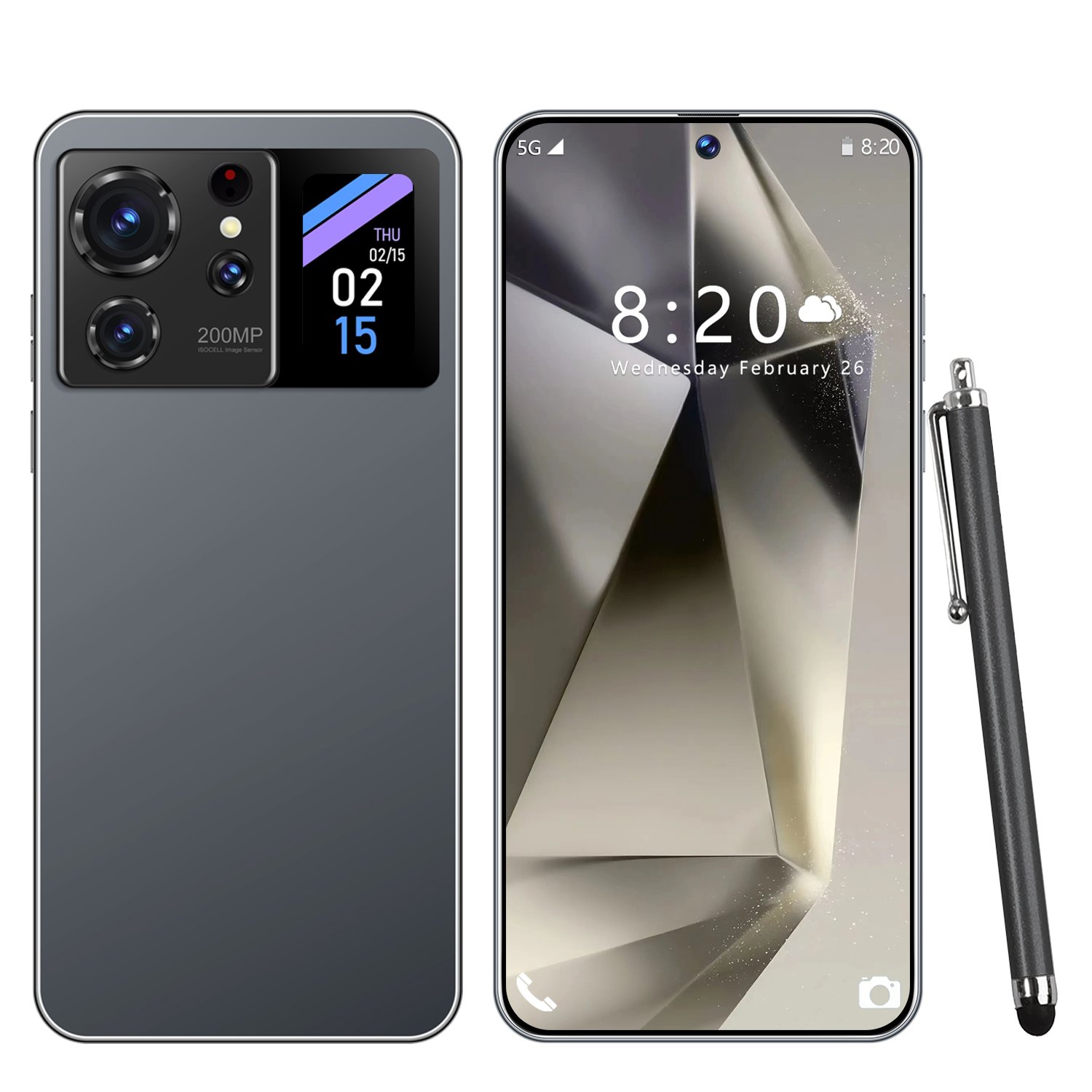 2024 Bestselling Cheap S24Ultra with secondary screen Mobile Phone dual sim large battery smartphone support customize 512GB 1TB